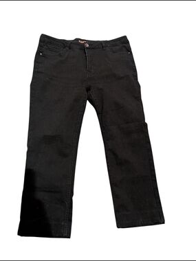 Black Straight-Leg Jeans